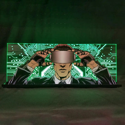 Johnny Mnemonic Pinball Machine 3D Acrylic LED Topper, for Pinball Machine, Pinball Topper FYLZGO Signs