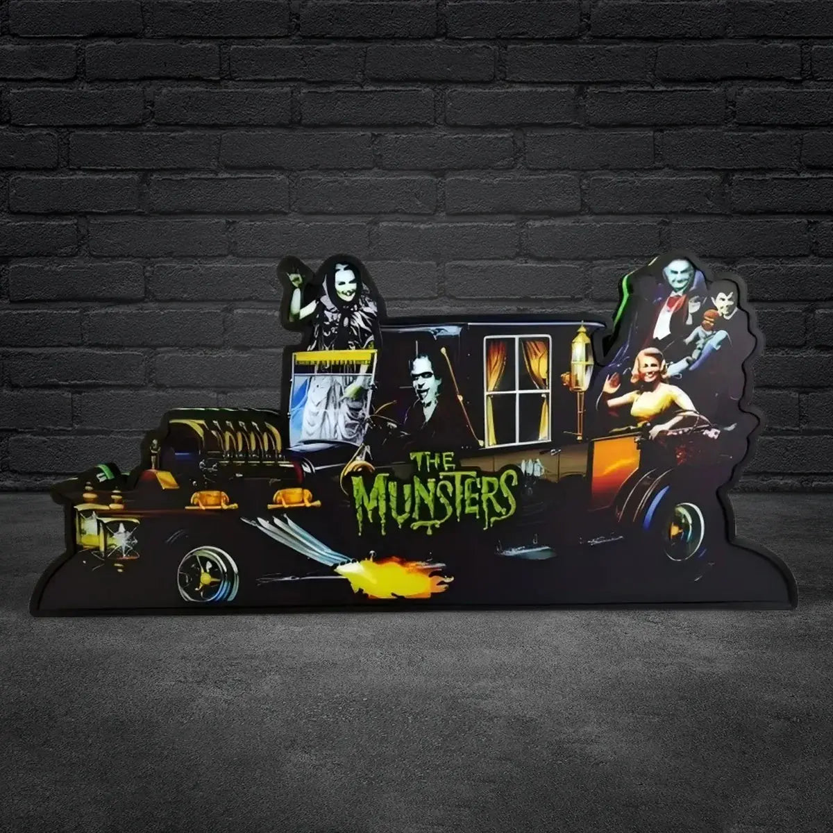 The Munsters Pinball Topper LED Light Box, for Stern Pinball Mahince, Game Room Decor, Classic Spooky Trinket for Your Game, TV Enthusiasts FYLZGO Signs