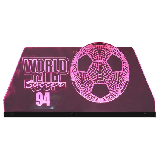 World Cup Soccer 94 Acrylic Topper Acrylic RGB LED Topper, for Pinball Machine, Pinball Topper FYLZGO Signs