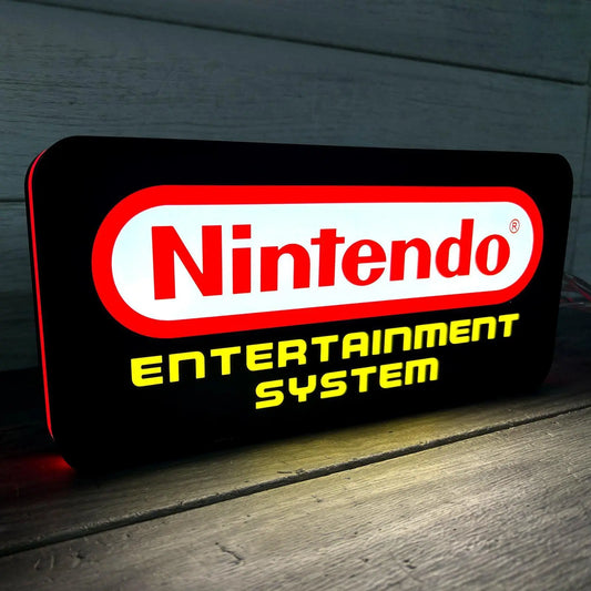 Nintendo Entertainment System Logo Night Lights SNES Video Game Light  3D Printed Lightbox FYLZGO Signs