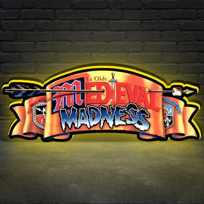 Medieval Madness Logo Led lightbox for Pinball Machine, 3D Printed Lightbox USB Powered & Full Dimmable FYLZGO Signs