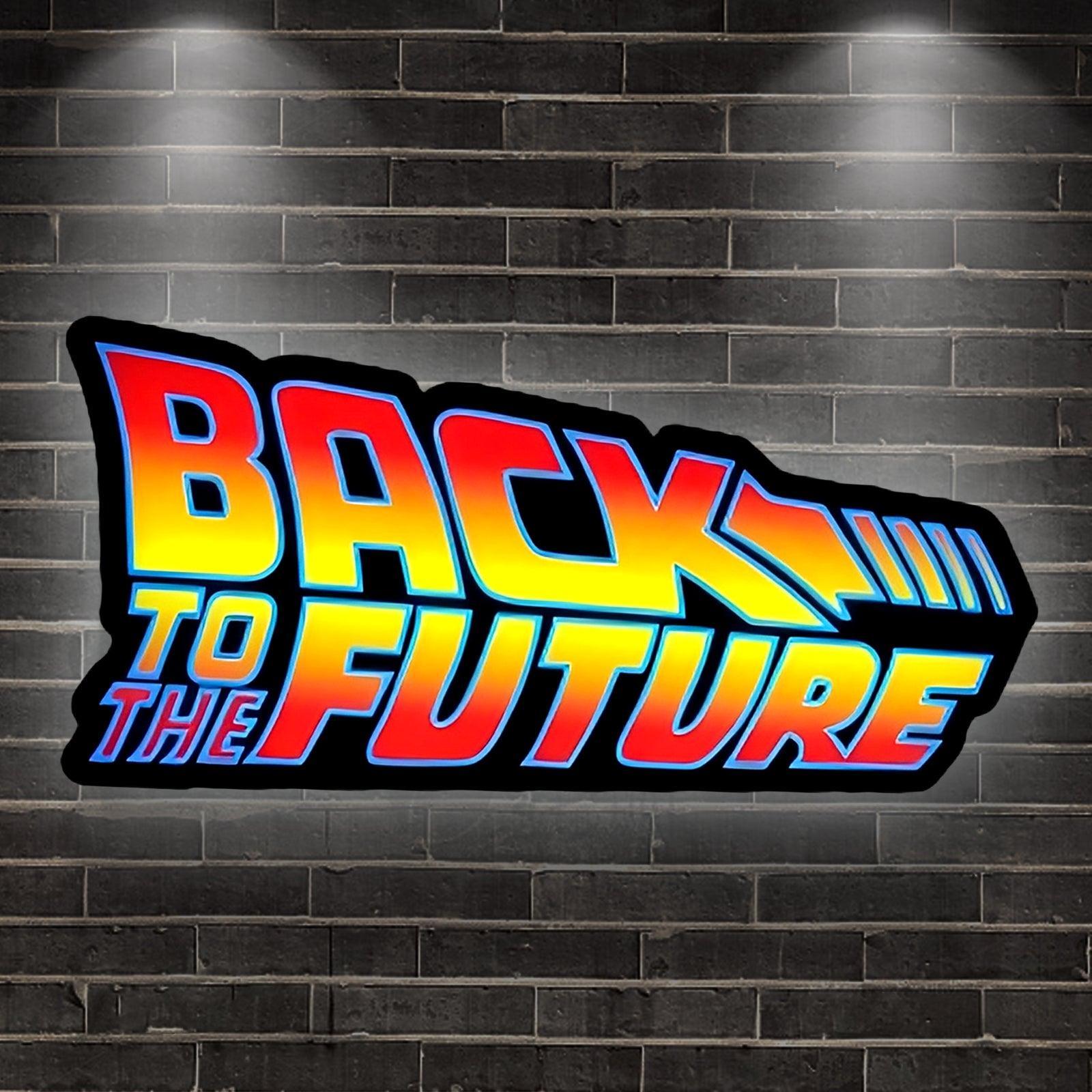 Back To The Future Logo LED Lightbox 3D Print Decortion Night Lights Illuminated Gaming Room FYLZGO Signs
