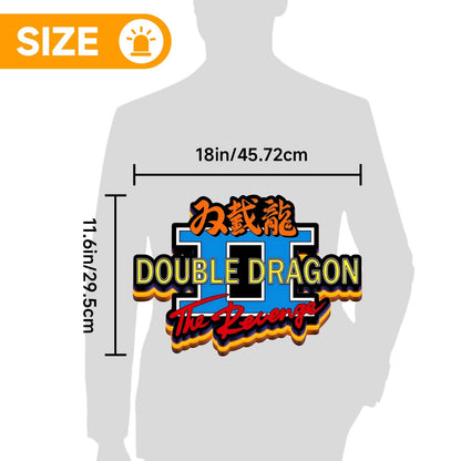 Custom Double Dragon II The Revenge Logo LED Nightlight 3D Print Desktop Lightbox Signs RGB FYLZGO Signs
