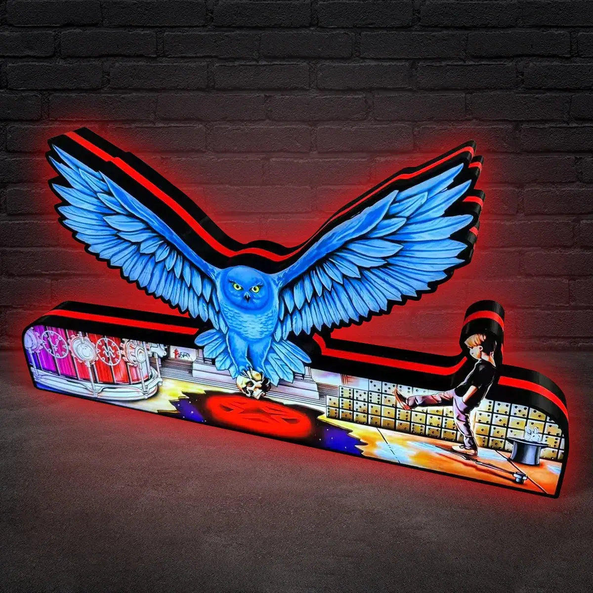 Rush Pinball Topper 3D Printed Lightbox, Rock 'n' Roll Fun, Pinball Arcade Decor, Perfect for Game Room or Pinball Machine FYLZGO Signs
