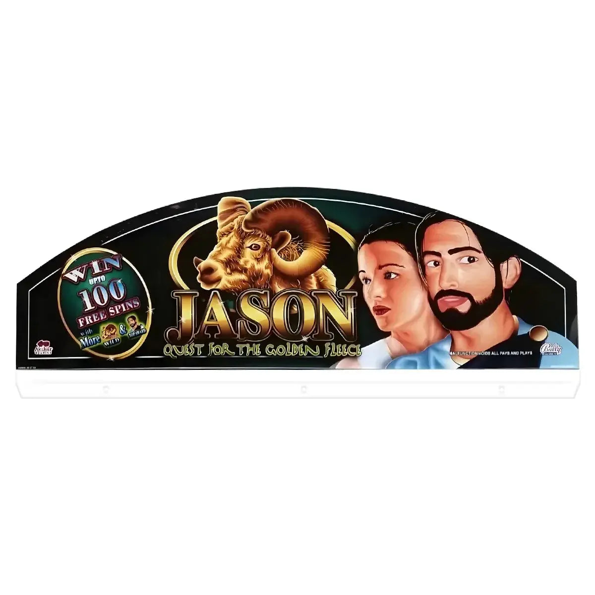 Bally Cinevision Video Slot Machine Glass JASON 3D Acrylic LED Topper, for Pinball Machine, Pinball Topper FYLZGO Signs