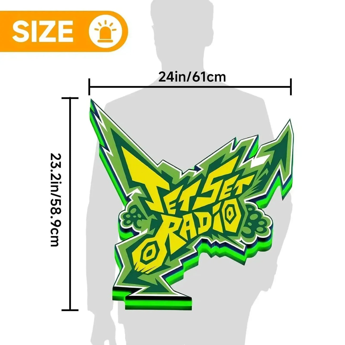 JSR Jet Set Radio 3D Printed LED Lightbox FYLZGO Signs