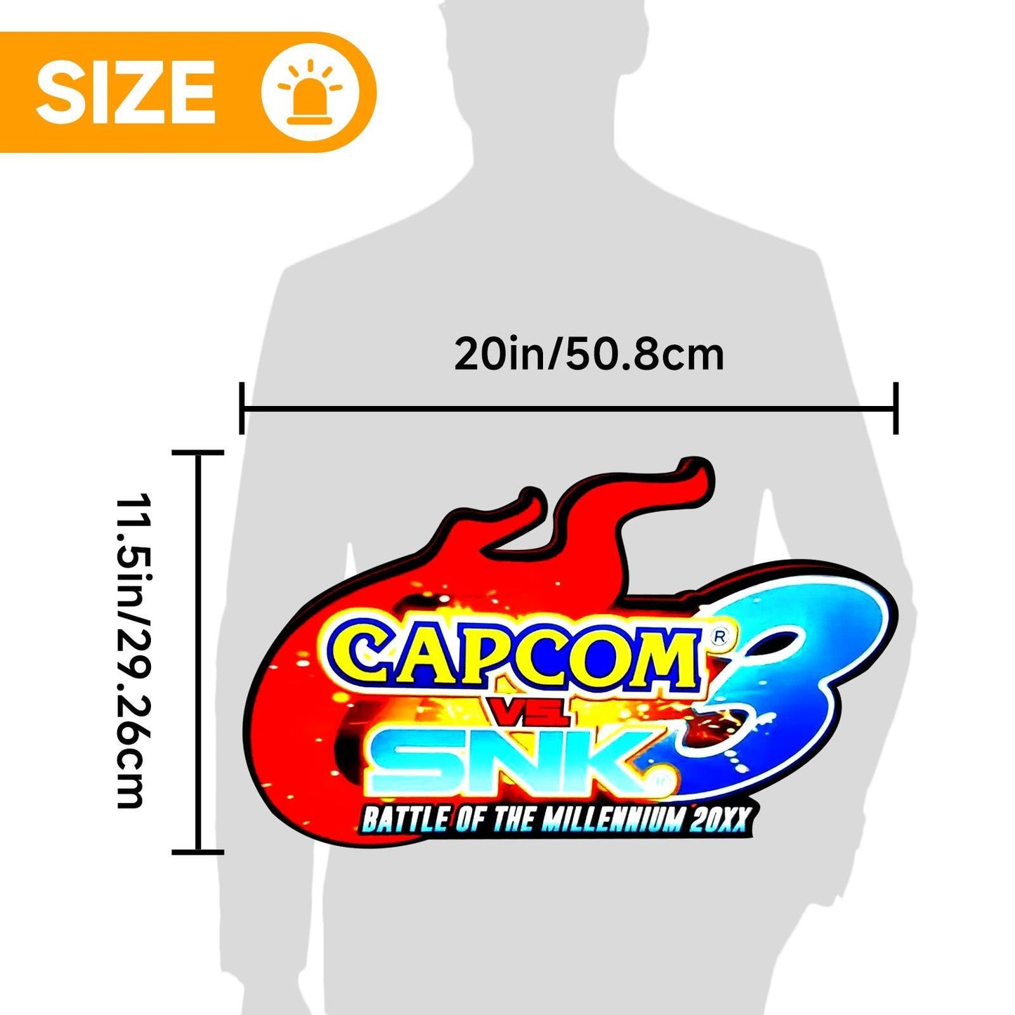 SNK vs. Capcom, Classic Arcade LED Light Box, Classic Fighting Game Arcade Toppers, LED Lightbox Pinball Topper FYLZGO Signs