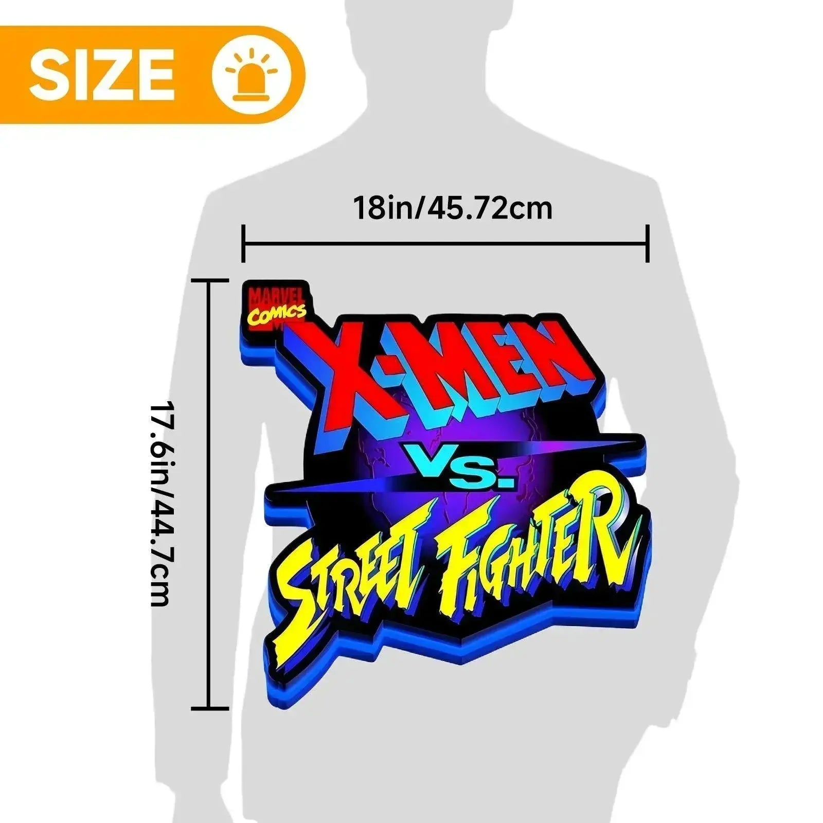 X-MAN VS Street Fight Marvel 3D Printed LED Lightbox for Gaming Room Decor FYLZGO Signs