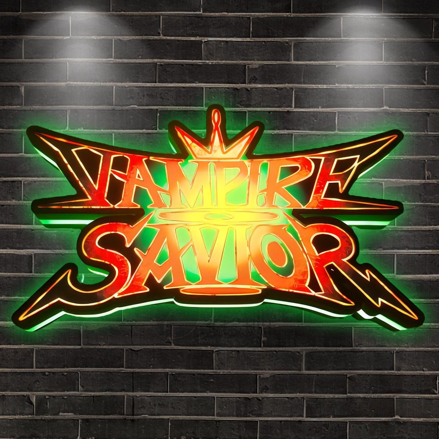 Custom Vampire Savior The Lord of Vampir Logo LED 3D Print Lightbox FYLZGO Signs
