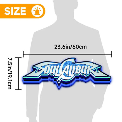Soul Calibur 3D Printed LED Lightbox for Gaming Room Decor FYLZGO Signs