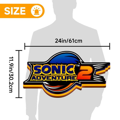 Sonic Adventure 2 3D Printed LED Lightbox Game Lightbox FYLZGO Signs