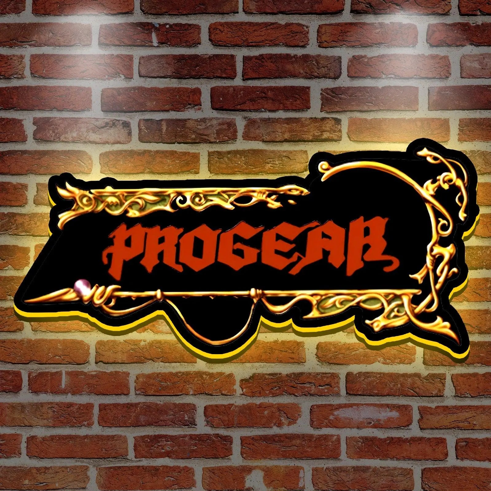 Progear Game 3D Printed LED Lightbox for Gaming Room Decor FYLZGO Signs