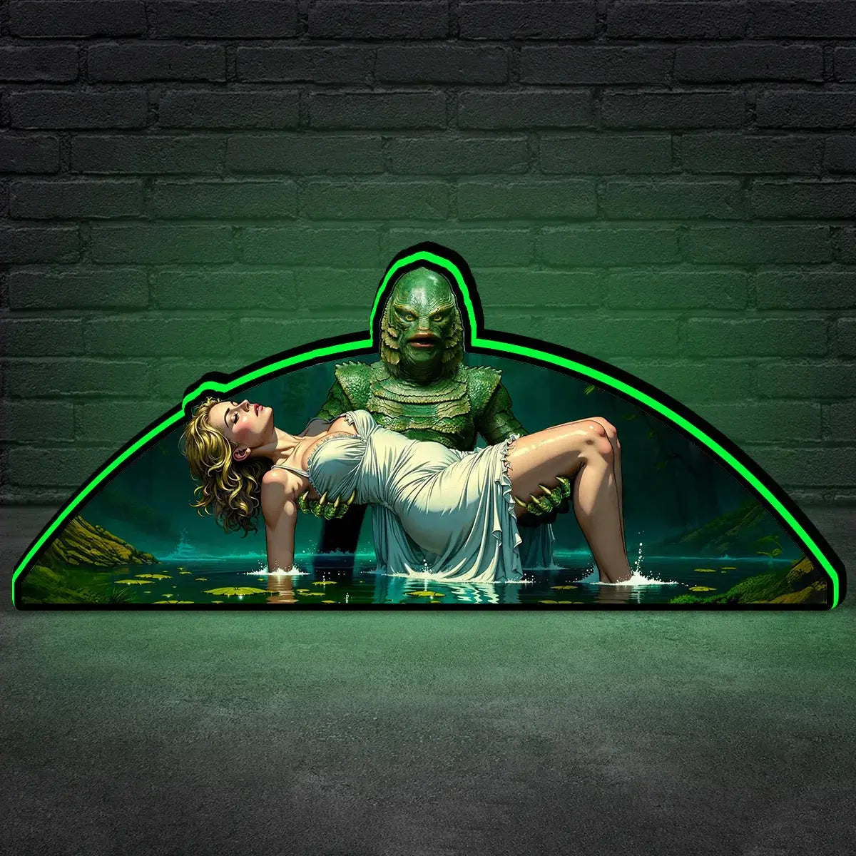 Creature From The Black Lagoon Pinball Topper for Midway Pinball Machine, 3D Printed Lightbox USB Powered & Full Dimmable FYLZGO Signs