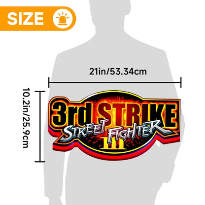 Custom LED Lightbox Street Fighter 3 Third Strike 3D Print Lightbox for Gaming Room Signage Retro Game Signs FYLZGO Signs