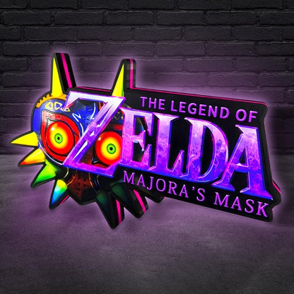 Legend of Zelda Majora's Mask Logo LED Light Box Unique Game Decor, Zelda LED Light Box FYLZGO Signs