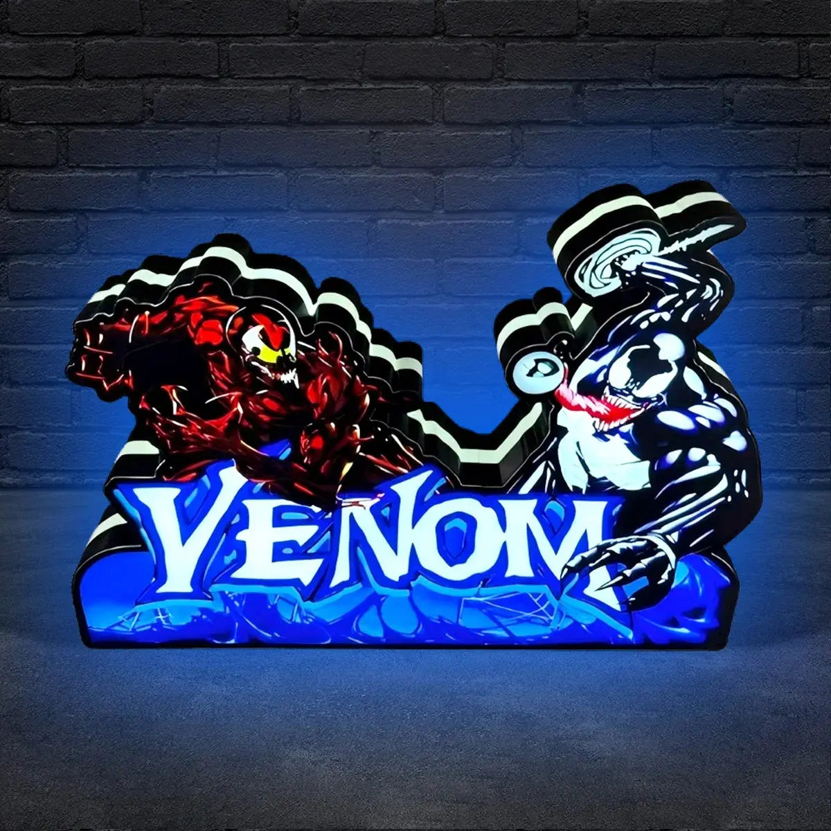 Venom Pinball Topper LED Light Box Fully Darkable USB Powered, Pinball Arcade Decor, Perfect for Game Room or Pinball Machine FYLZGO Signs