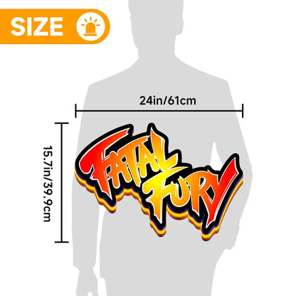 Garō Densetsu Fatal Fury 3D Printed LED Lightbox for Gaming Room Decor FYLZGO Signs