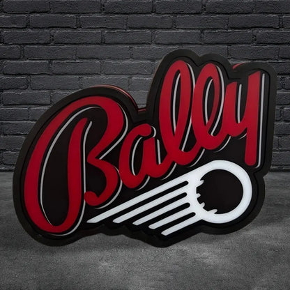 Bally Pinball Logo 3D Printed LED Lightbox Game Lightbox Logo 3D LED Light Box Retro Mega Drive Logo LED Lightbox Arcade Games Lightbox FYLZGO Signs