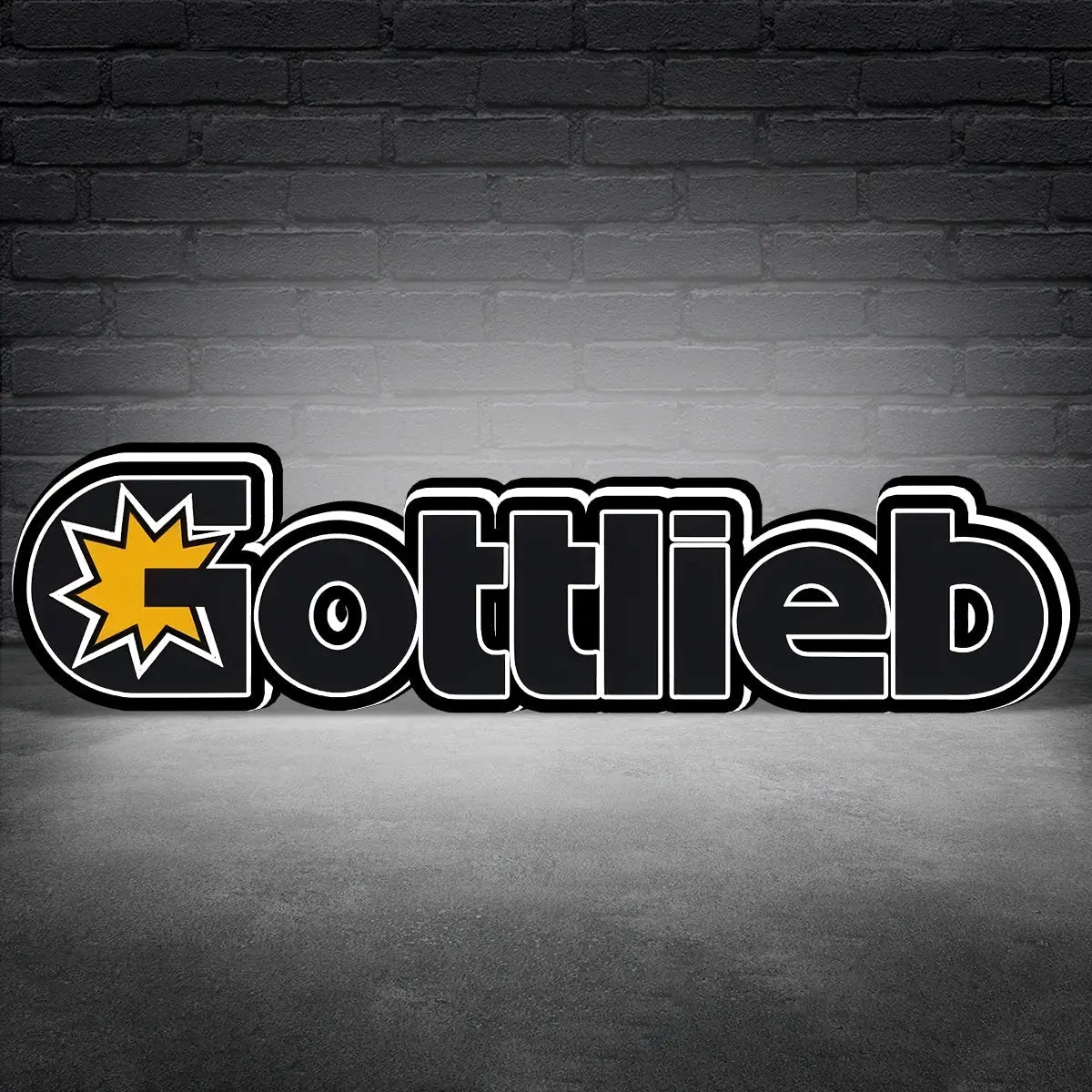 Gottlieb Logo Led lightbox for Pinball Machine, 3D Printed Lightbox USB Powered & Full Dimmable FYLZGO Signs