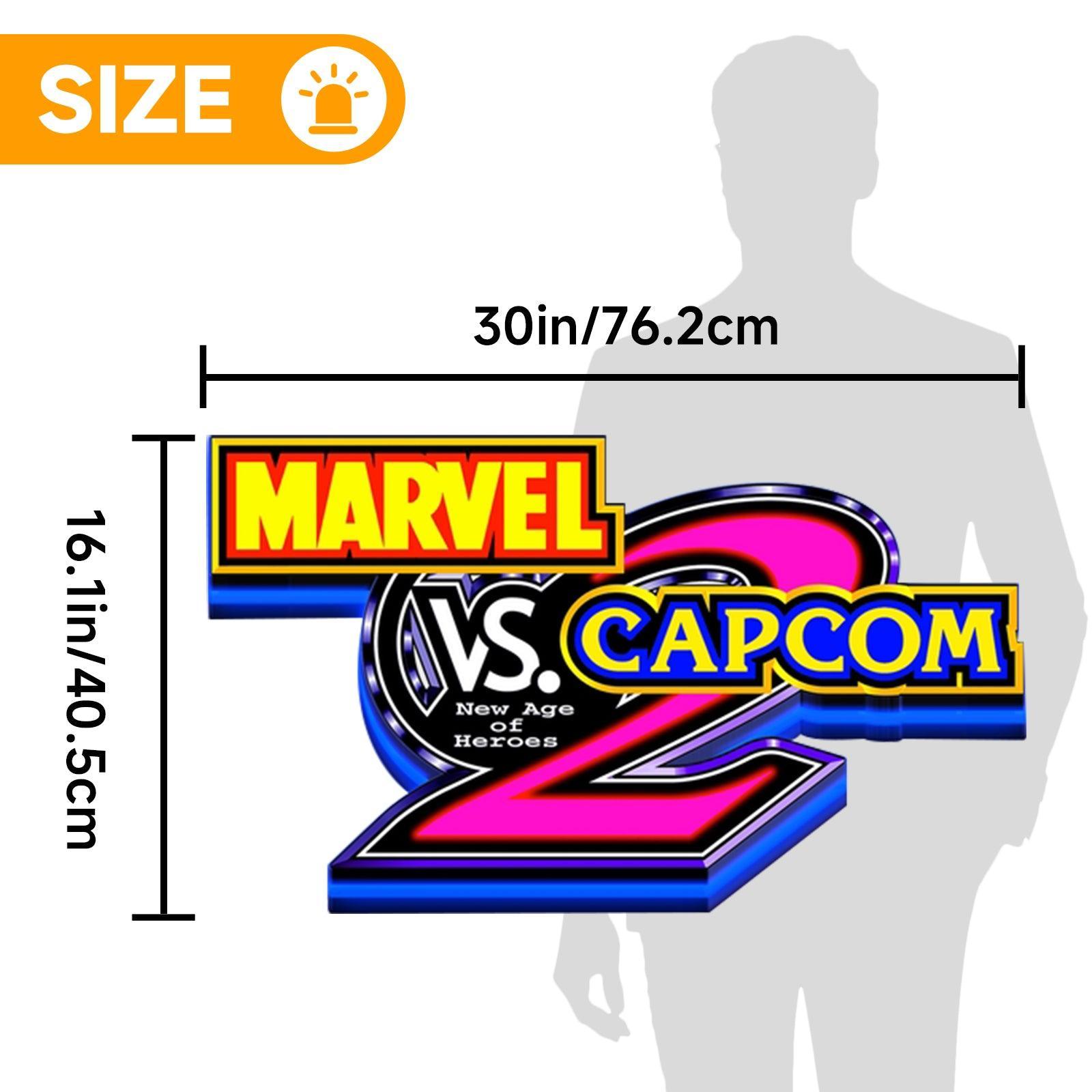Marvel V Capcom 2 LED Lightbox, Perfect for Game Room & Arcade Topper, 5V FYLZGO Signs