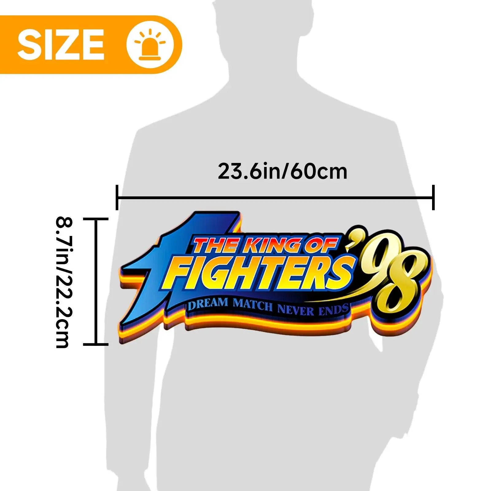The King of Fighters 98 3D Printed LED Lightbox for Gaming Room Decor FYLZGO Signs