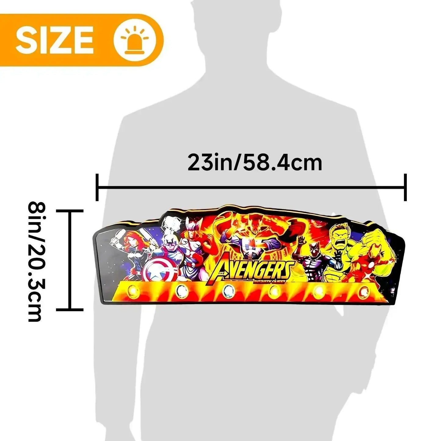 New Arrival Avengers Infinity Quest Pinball Topper 3D printed lightbox art Marvel LED, Dimmable, and USB powered FYLZGO Signs