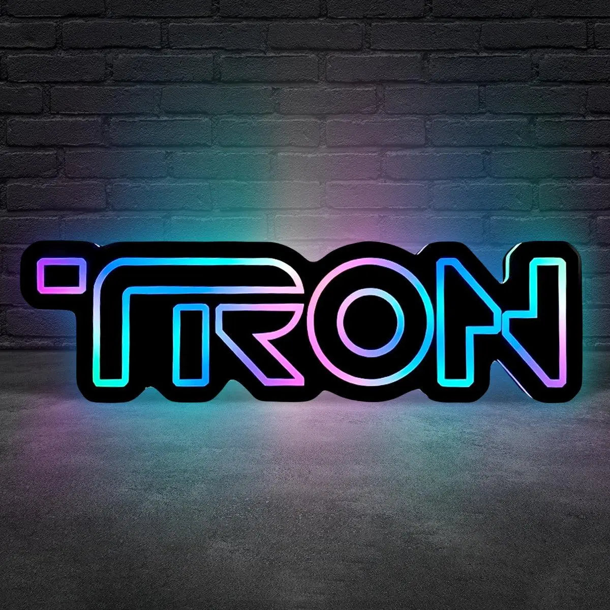 TRON Legacy style 3D Printed RGB LED illuminated wall sign FYLZGO Signs