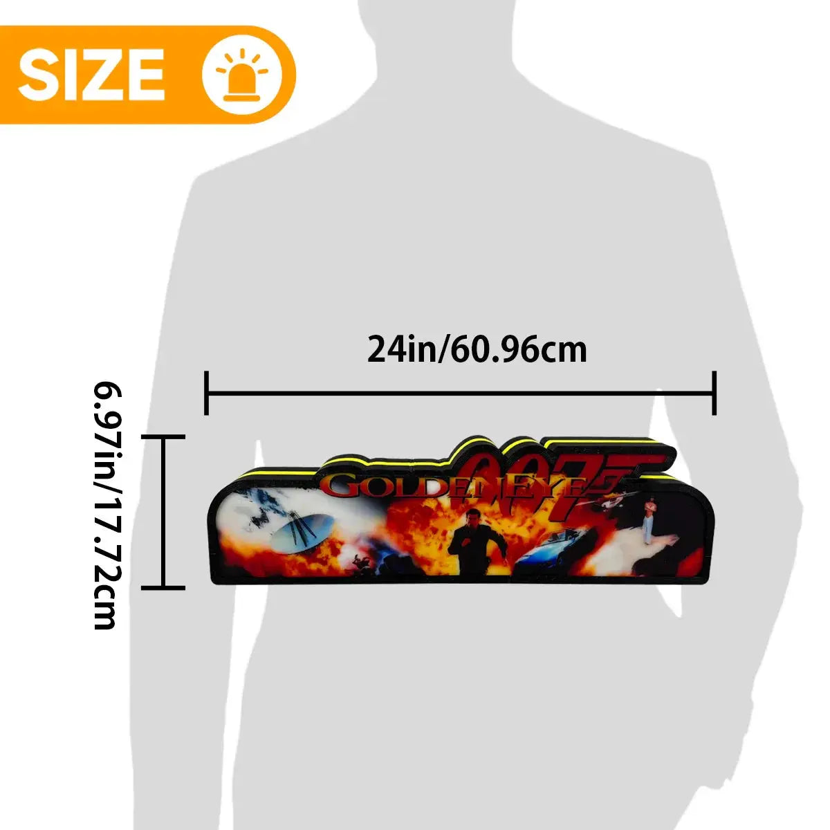 Goldeneye 007 Pinball Topper LED Light Box USB Powered Fully Dimmable, Pinball Arcade Decor, Gameroom Decor, Movie Lightbox FYLZGO Signs