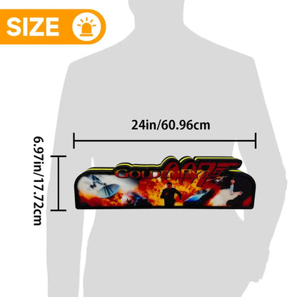 Goldeneye 007 Pinball Topper LED Light Box USB Powered Fully Dimmable, Pinball Arcade Decor, Gameroom Decor, Movie Lightbox FYLZGO Signs