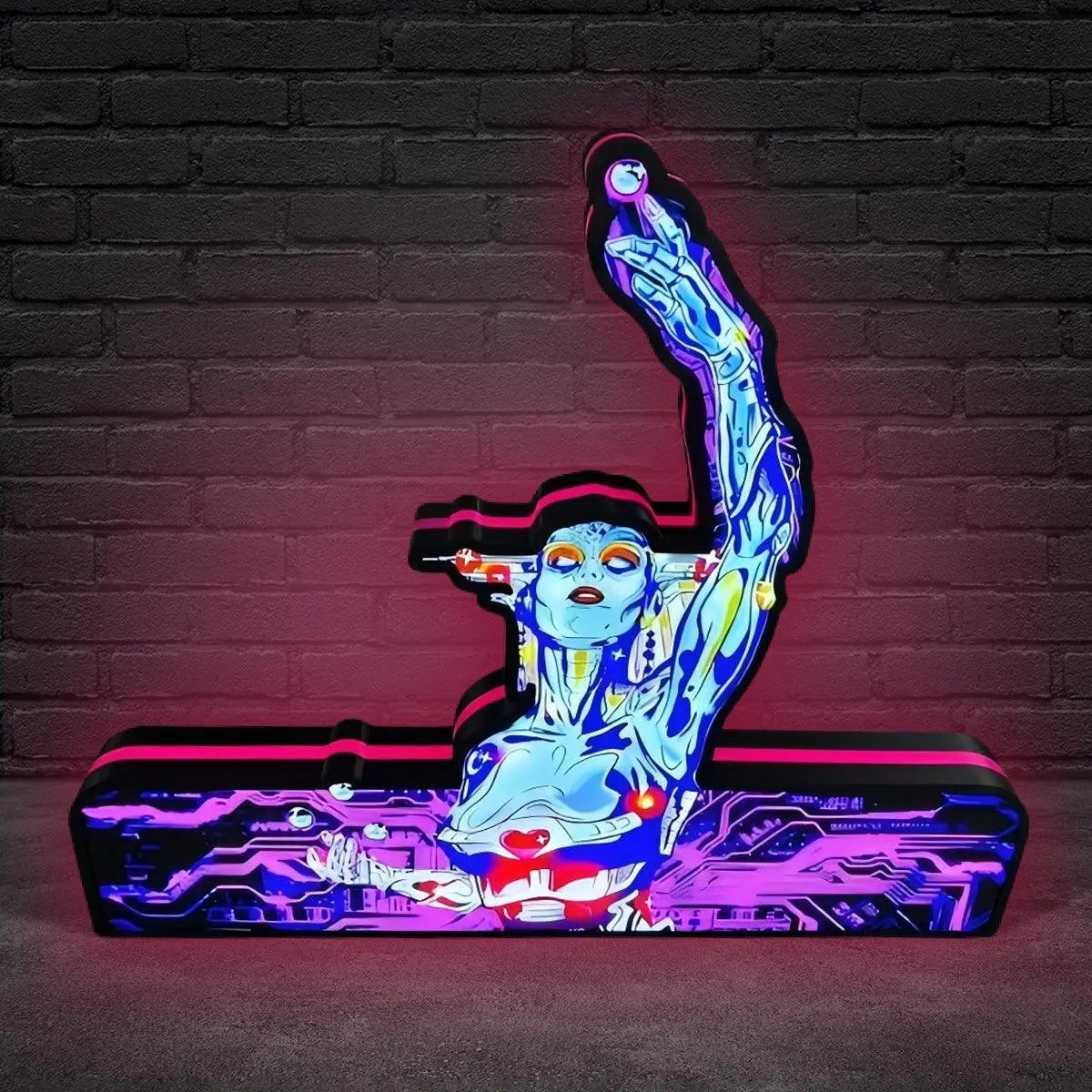 Bride of PinBot Pinball Topper Lightbox for bride of pinbot pinball fans, with LED Radiator USB Powered Dimmable FYLZGO Signs