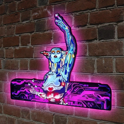 Bride of PinBot Pinball Topper Lightbox for bride of pinbot pinball fans, with LED Radiator USB Powered Dimmable FYLZGO Signs