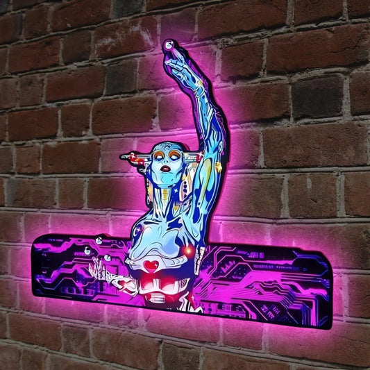 Bride of PinBot Pinball Topper Lightbox for bride of pinbot pinball fans, with LED Radiator USB Powered Dimmable FYLZGO Signs