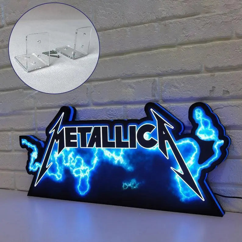 The Metallica Pinball LED Lightbox, The Metallica Pinball Topper, USB powered and with Dimming Function, design for Stern Pinball FYLZGO Signs