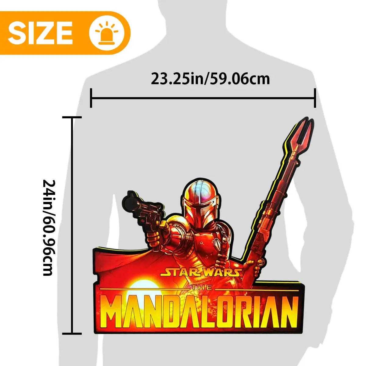 The Mandalorian Pinball Topper LED Lightbox, Pinball Arcade Decor, for The Stern Pinball Machine Fans FYLZGO Signs
