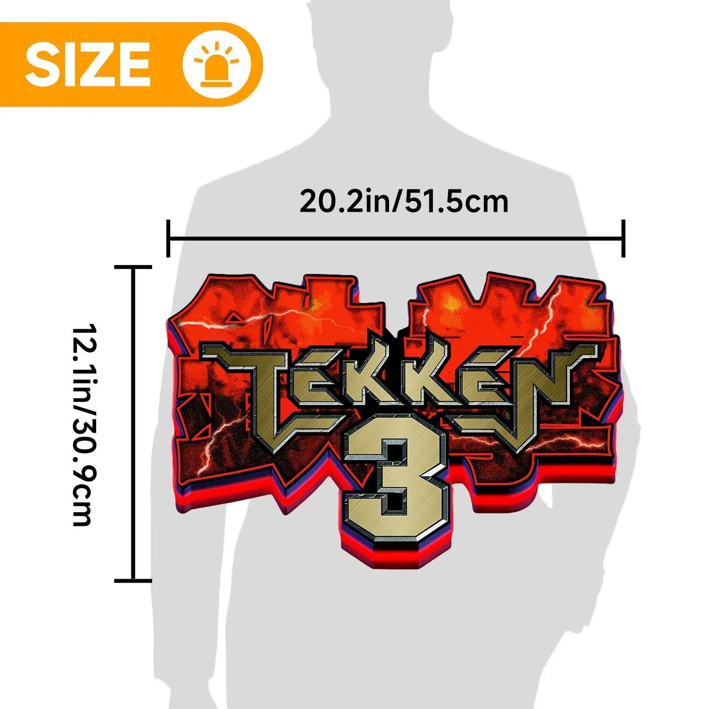 Iron Fist 3 3D Printed LED Lightbox for Gaming Room Decor FYLZGO Signs