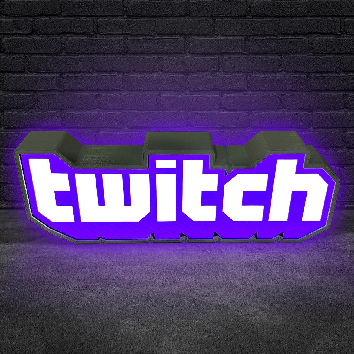 Twitch Logo LED Light Sign Perfect Decor For Gamers and Streamers The Ultimate Gift for Twitch FYLZGO Signs