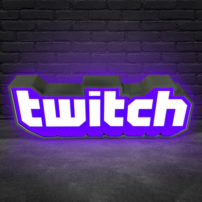Twitch Logo LED Light Sign Perfect Decor For Gamers and Streamers The Ultimate Gift for Twitch FYLZGO Signs