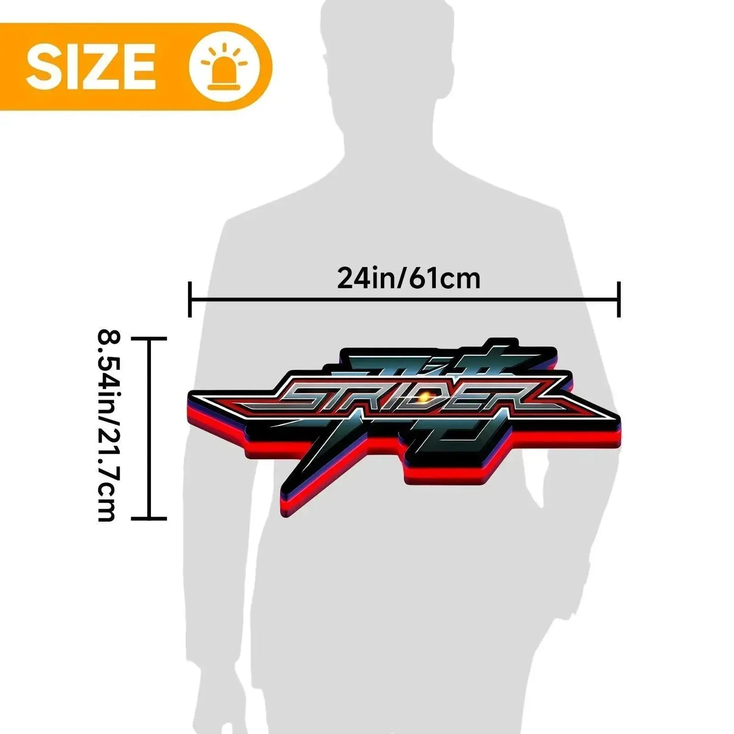 Strider Hiryu 2014 3D Printed LED Lightbox FYLZGO Signs