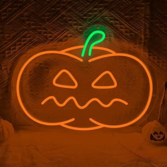 Halloween Pumpkin Neon Sign,Pumpkin LED Sign Decor,Pumpkin Party Neon,Halloween Gift,Halloween Wall Decor,Gothic Neon Decor,Pumpkin Decor FYLZGO Signs