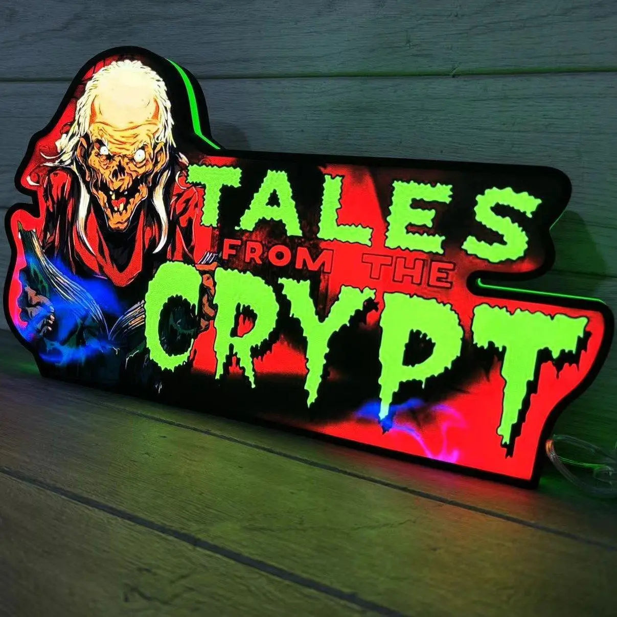 Tales From The Cpypt Pinball Topper LED Lightbox Sign Dimmable & Powered by USB FYLZGO Signs