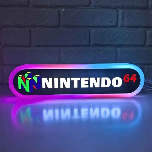 Nintendo 64 RGB LED Sign | 3D Printed Gaming Logo Decor (USB Powered)
