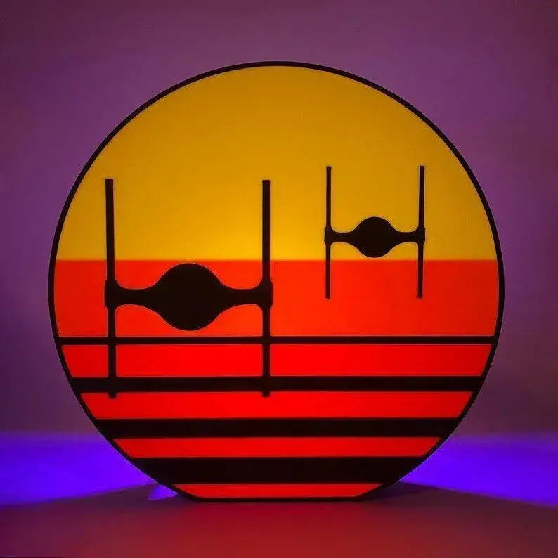 Sky Fighter Sunset LED Light Box - 3D Printed FYLZGO Signs