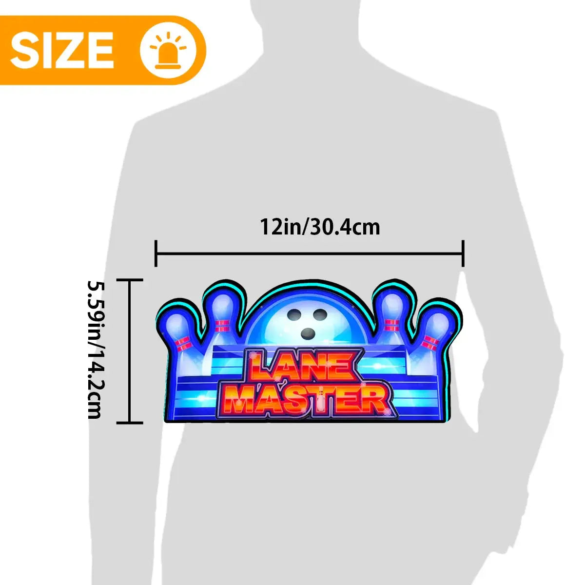 Lane Master Topper 3D Pinted Lightbox for Bowling Arcade Game Machine, Bowling Arcade Game machine Topper FYLZGO Signs
