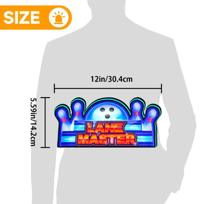 Lane Master Topper 3D Pinted Lightbox for Bowling Arcade Game Machine, Bowling Arcade Game machine Topper FYLZGO Signs