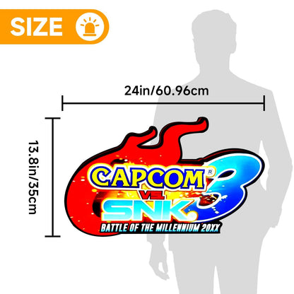 SNK vs. Capcom, Classic Arcade LED Light Box, Classic Fighting Game Arcade Toppers, LED Lightbox Pinball Topper FYLZGO Signs