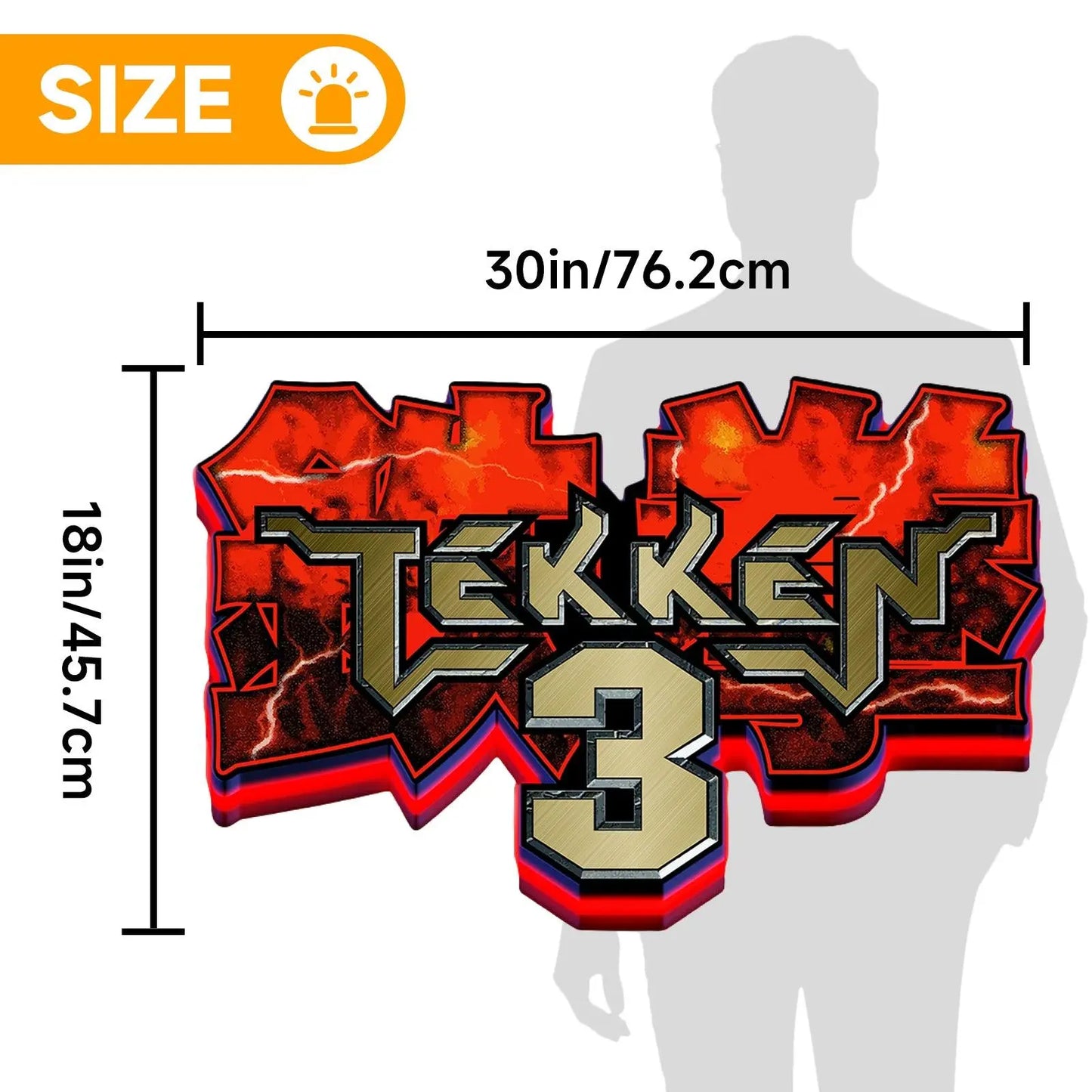 Iron Fist 3 3D Printed LED Lightbox for Gaming Room Decor FYLZGO Signs