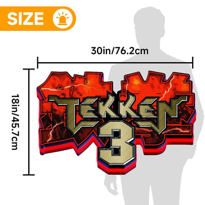 Iron Fist 3 3D Printed LED Lightbox for Gaming Room Decor FYLZGO Signs