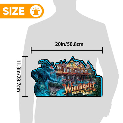 Winchester Mystery House Pinball Topper Lightbox for Barrel of Fun Pinball Machine, Arcade Gaming Light box for Man's Cave FYLZGO Signs