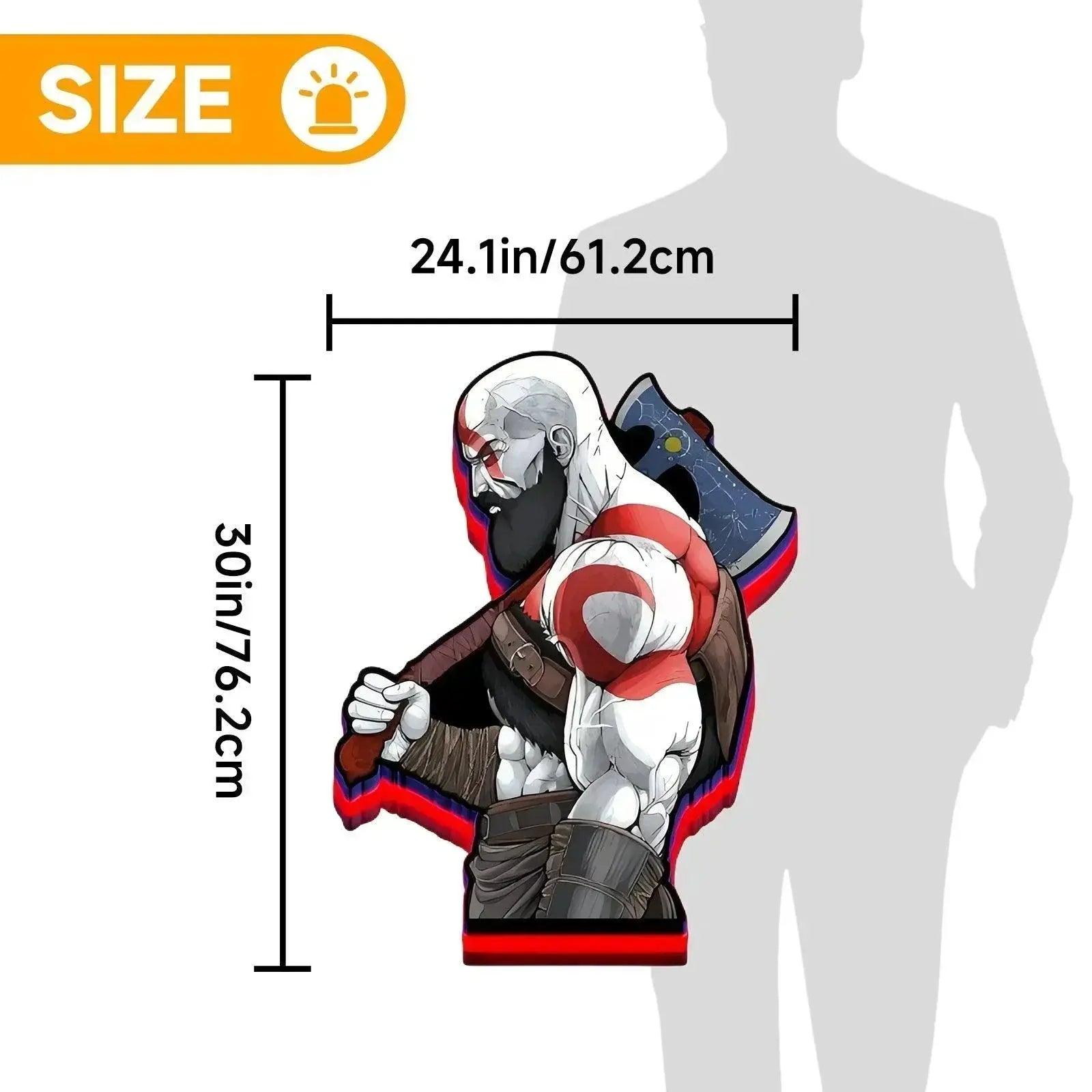 God of War Ghost of Sparta 3D Printed LED Lightbox FYLZGO Signs