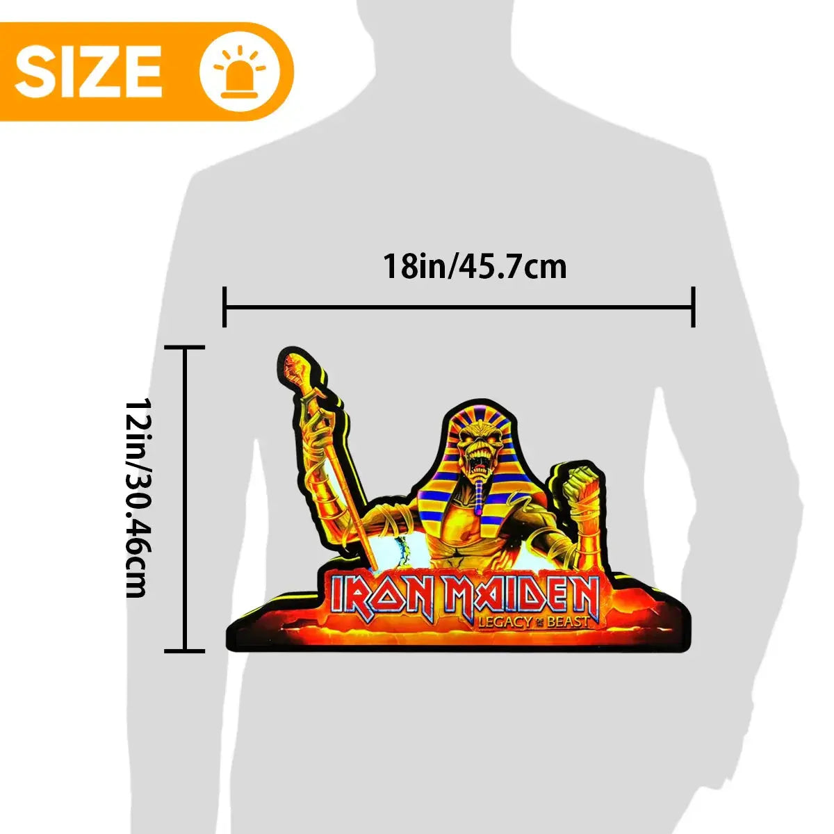 Iron Maiden Legacy of the Beast Pinball Topper LED Lightbox, Arcade Game Led Lightbox, Perfect for Game Room or Pinball Machine FYLZGO Signs